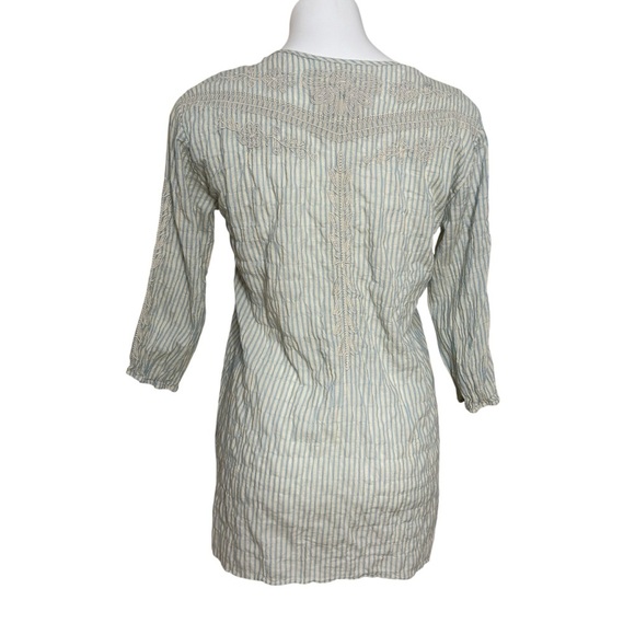 Johnny Was 3J workshop blouse tunic striped embroidered size XS - Picture 5 of 8
